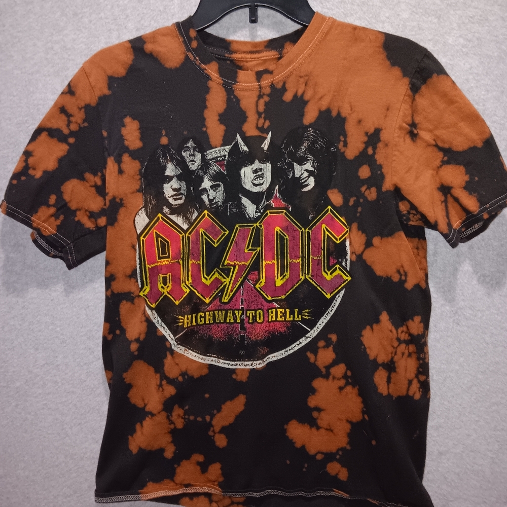 Vintage 70s Style AC/DC Highway To Hell Shirt Size S/P Band Rock 0001